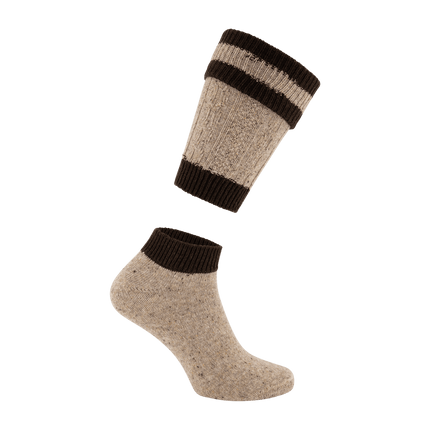 Oktoberfest Sokken Bruin Beige Heren 2 Delig van Haus Huberts koop je bij Partywinkel
