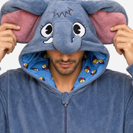 Olifant Onesie Unisex Blauwgrijs van OppoSuits koop je bij Partywinkel