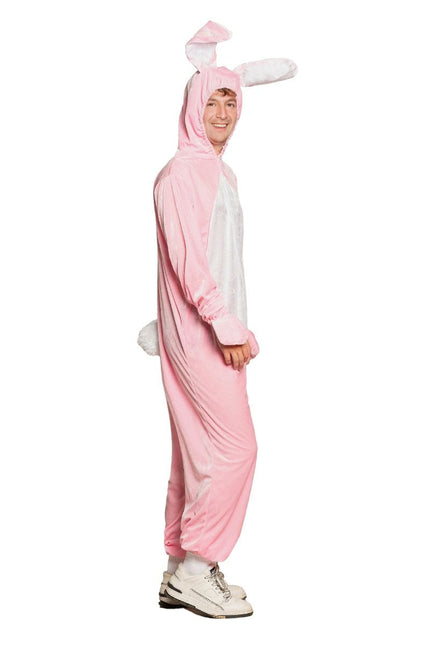 Onesie Haas Roze van Partychimp koop je bij Partywinkel