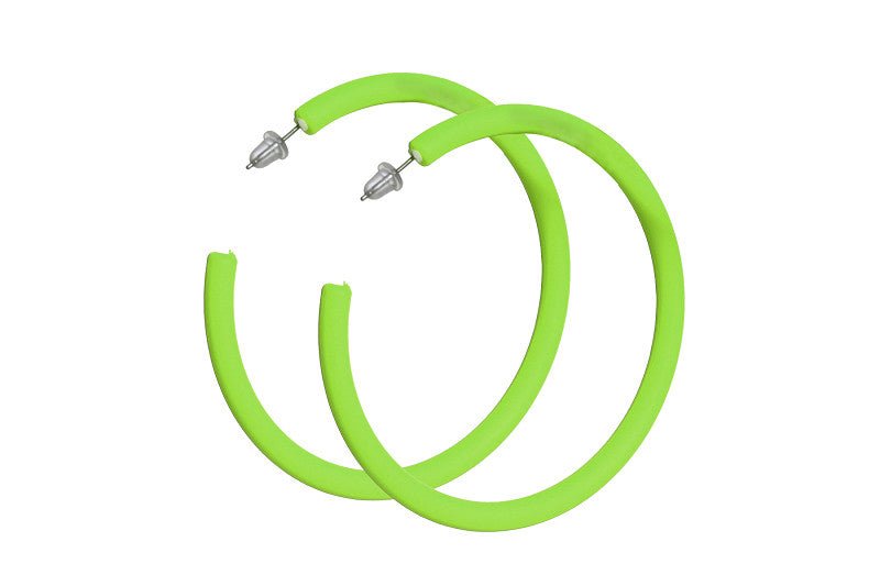 Neon Groene Oorbellen van Wilbers & Wilbers koop je bij Partywinkel