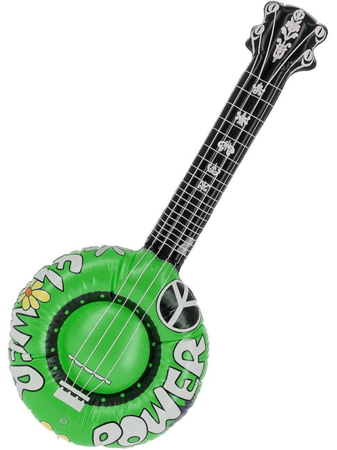 Opblaasbare Flower Power Mandoline, 86 cm van Smiffys koop je bij Partywinkel