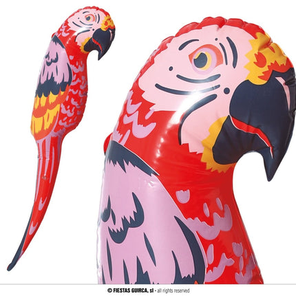 Opblaasbare Papegaai 1,05m van Fiestas Guirca koop je bij Partywinkel