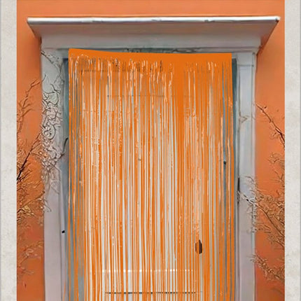 Oranje Deurgordijn Folie 2m van Fiestas Guirca koop je bij Partywinkel
