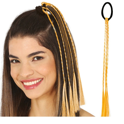 Oranje Hair Extension 35cm 3st van Fiestas Guirca koop je bij Partywinkel