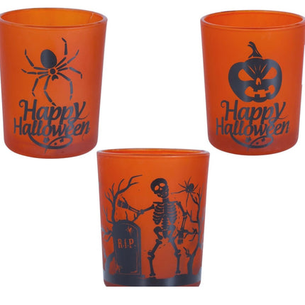 Oranje Halloween Bekers Happy Halloween van Fiestas Guirca koop je bij Partywinkel