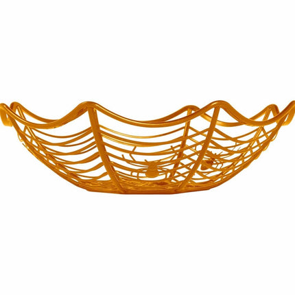 Oranje Halloween Schaal Spin 28cm van Fiestas Guirca koop je bij Partywinkel
