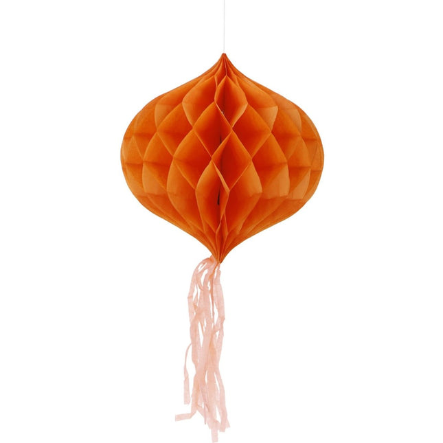 Oranje Honeycombs 30cm 3st van Folat koop je bij Partywinkel