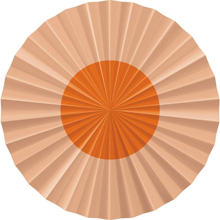 Oranje Papieren Waaiers 35cm 3st van Folat koop je bij Partywinkel