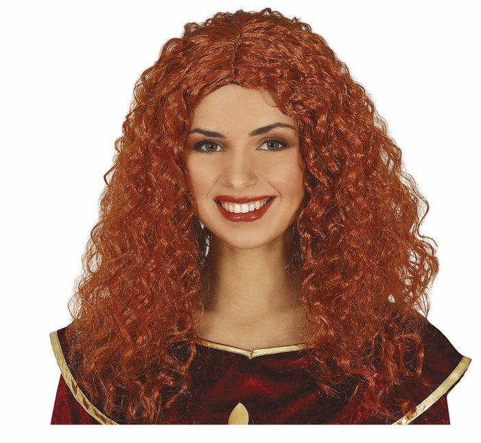 Oranje Pruik Krullen van Fiestas Guirca koop je bij Partywinkel
