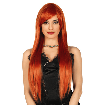 Oranje Pruik Lang Haar van Fiestas Guirca koop je bij Partywinkel