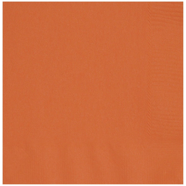 Oranje Servetten 2 Laags 33cm 50st van Unique koop je bij Partywinkel