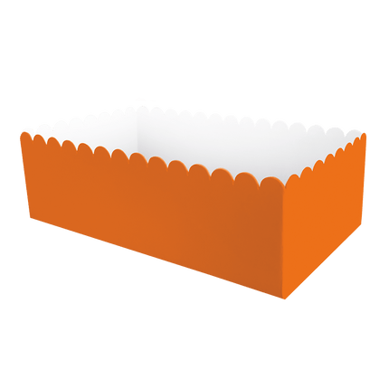 Oranje Snackbakje 12,5cm 8st van Paper Dreams koop je bij Partywinkel