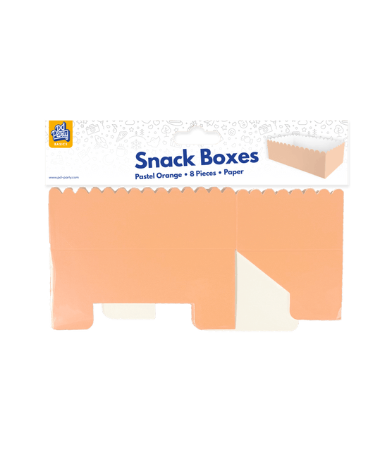 Oranje Snackbakje Pastel 12,5cm 8st van Paper Dreams koop je bij Partywinkel