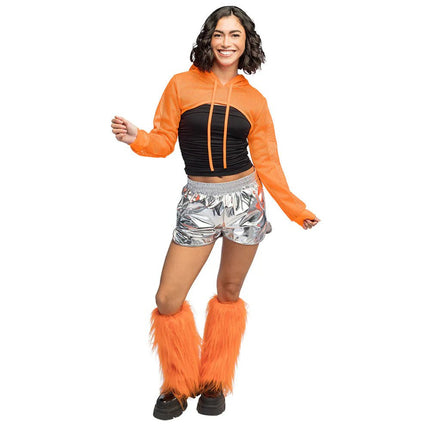 Paar beenwarmers Rave neonoranje UV van Boland koop je bij Partywinkel