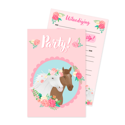Paard Uitnodigingen 6st van Paper Dreams koop je bij Partywinkel