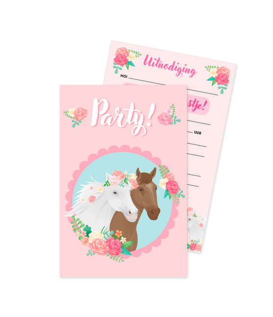 Paard Uitnodigingen 6st van Paper Dreams koop je bij Partywinkel