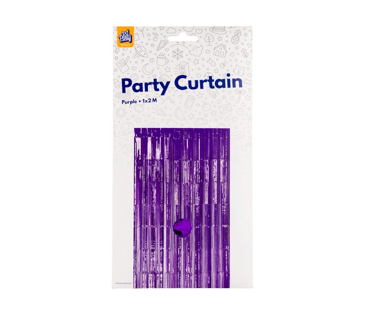 Paars Deurgordijn 2m van Paper Dreams koop je bij Partywinkel