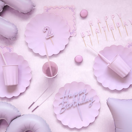 Paars Rietjes Plastic 23cm 12st van Partydeco koop je bij Partywinkel