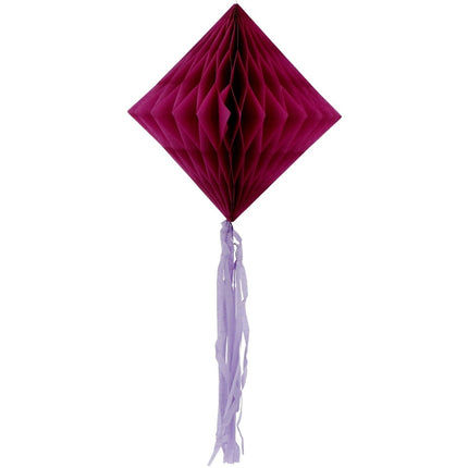 Paarse Honeycombs 30cm 3st van Folat koop je bij Partywinkel