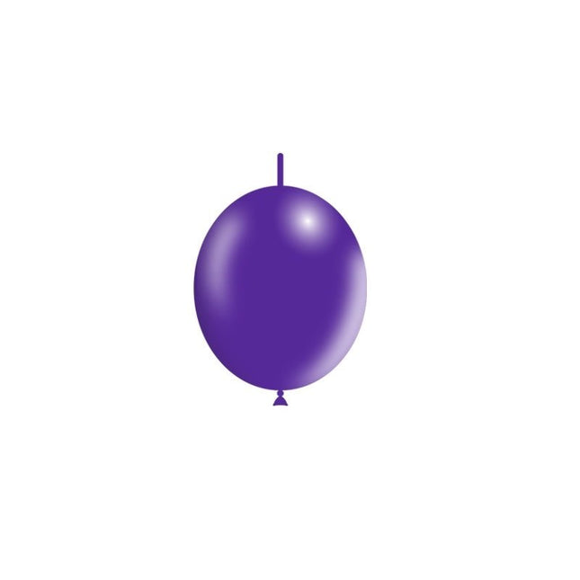 Paarse Knoopballonnen 15cm 100st van Balloonia koop je bij Partywinkel