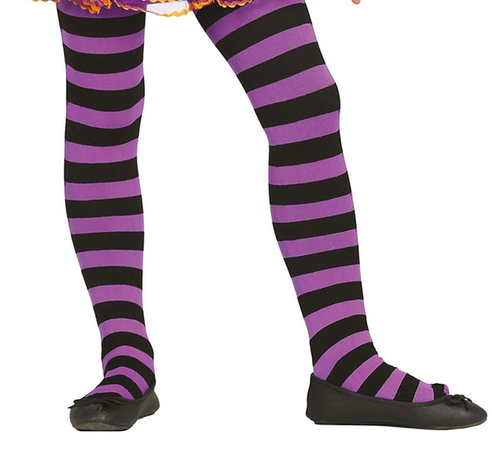 Paarse Legging Gestreept Kind van Fiestas Guirca koop je bij Partywinkel