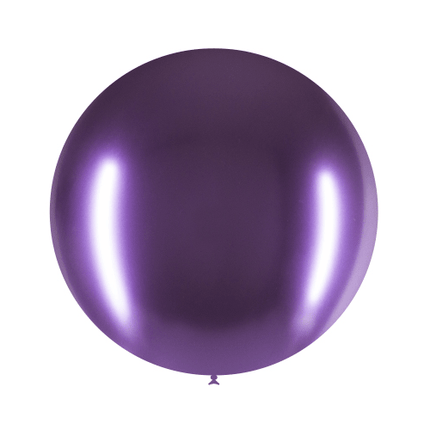 Paarse Reuze Ballon Chroom 60cm van Balloonia koop je bij Partywinkel