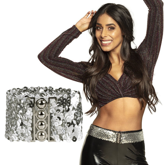 Pailletten Riem Zilver 1,1m van Boland koop je bij Partywinkel