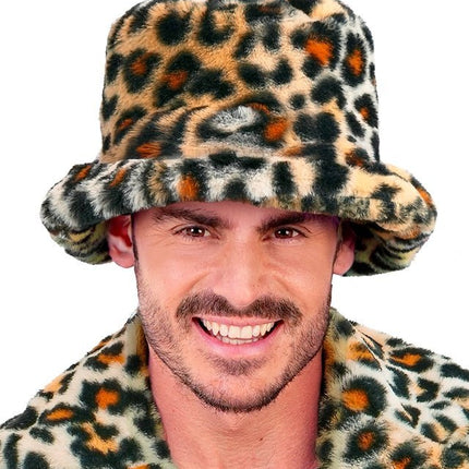 Panter Bucket Hat Pluche van Widmann koop je bij Partywinkel
