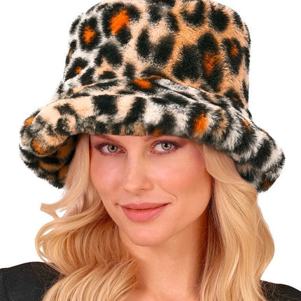 Panter Bucket Hat Pluche van Widmann koop je bij Partywinkel