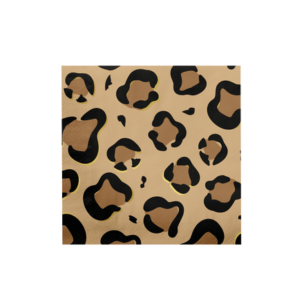 Panter Servetten 16cm 16st van Paper Dreams koop je bij Partywinkel