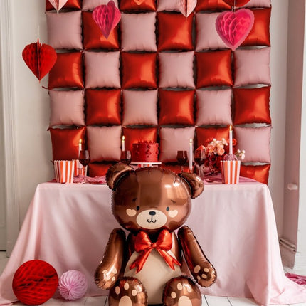 Hartjes Honeycombs Rood Roze 30cm 3st van Partydeco koop je bij Partywinkel