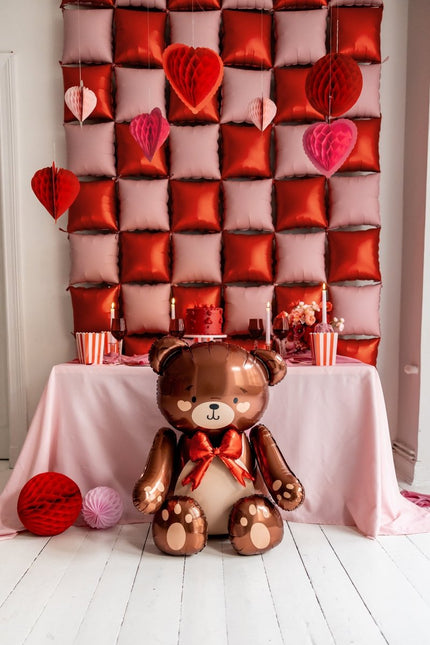 Hartjes Honeycombs Rood Roze 30cm 3st van Partydeco koop je bij Partywinkel