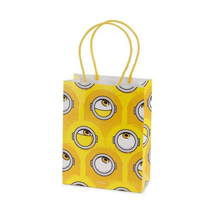 Papieren cadeauzakjes Minions, 12x15,5x6 cm, geel van Partydeco koop je bij Partywinkel