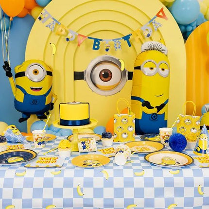 Papieren cadeauzakjes Minions, 12x15,5x6 cm, geel van Partydeco koop je bij Partywinkel