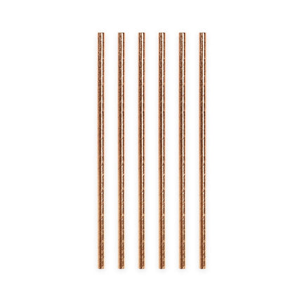 Papieren Rose Gouden Metallic Rietjes 19,7cm 20st van WeFiesta koop je bij Partywinkel