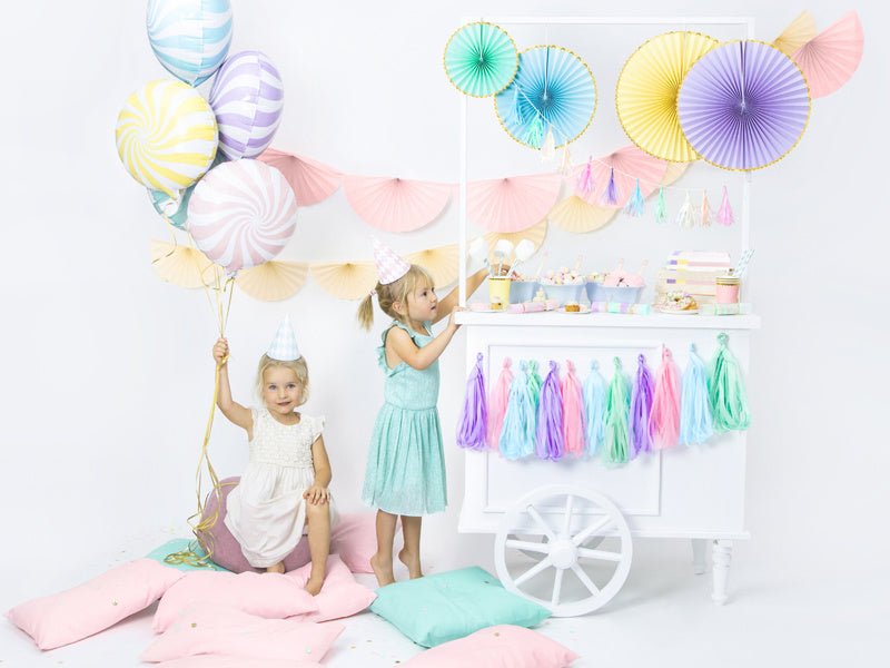 Papieren Waaiers Lichtgeel Goud Set 23 - 40cm 3 delig van Partydeco koop je bij Partywinkel