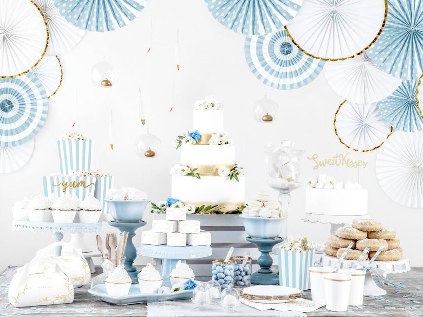 Papieren Waaiers Wit Set 23 - 40cm 3 delig van Partydeco koop je bij Partywinkel