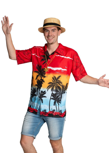 Hawai Shirt Paradise Rood – Unisex