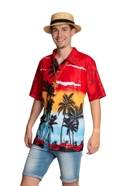 Hawai Shirt Paradise Rood – Unisex