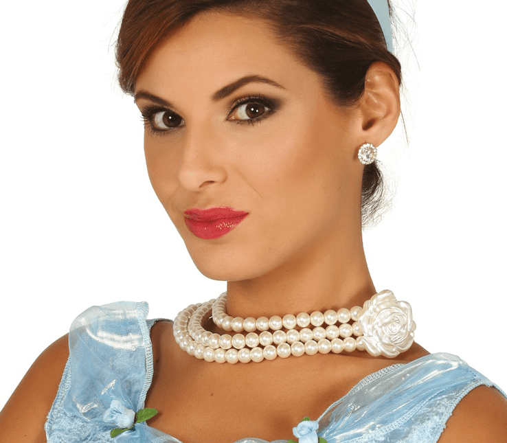 Parel Ketting Bloem 25cm van Fiestas Guirca koop je bij Partywinkel