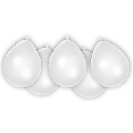 Party Essentials Fsc Metallic Pastel Balloons White 8St van Procos koop je bij Partywinkel