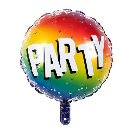 Party Helium Ballon Regenboog Leeg 45cm van Boland koop je bij Partywinkel