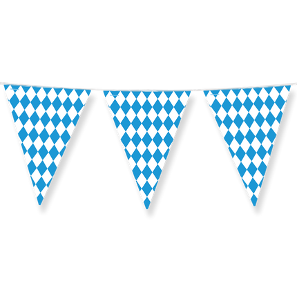 Oktoberfest Slinger Blauw Wit Papier 10m