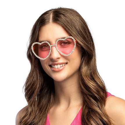 Partybril Diamond heart van Boland koop je bij Partywinkel