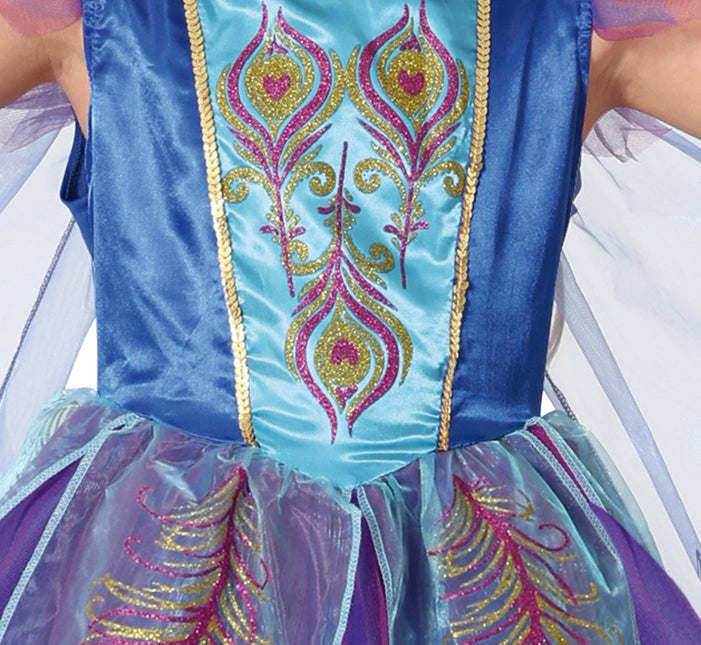 Pauw Kostuum Blauw Paars Meisje van Fiestas Guirca koop je bij Partywinkel