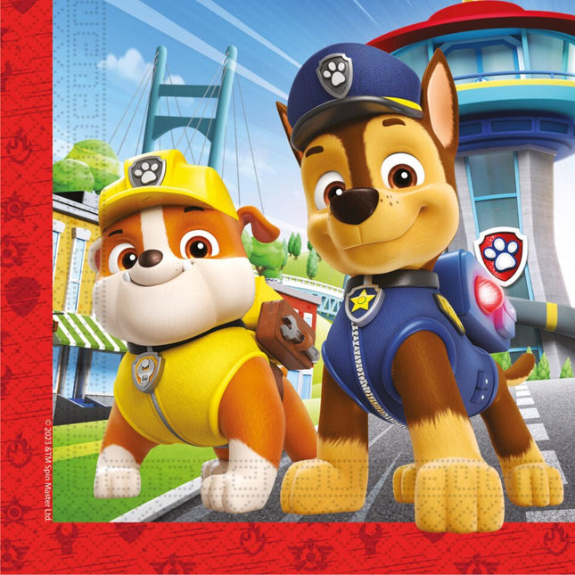 Paw Patrol Servetten 2 Laags 33cm 20st van Procos koop je bij Partywinkel
