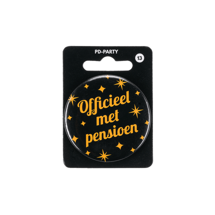 Pensioen Button van Paper Dreams koop je bij Partywinkel