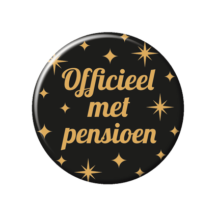 Pensioen Button van Paper Dreams koop je bij Partywinkel
