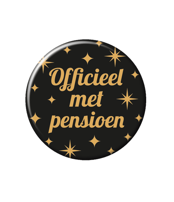 Pensioen Button van Paper Dreams koop je bij Partywinkel