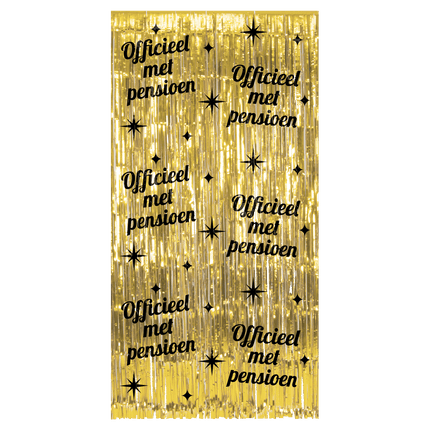 Pensioen Deurgordijn Goud Zwart van Paper Dreams koop je bij Partywinkel